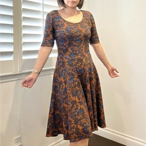 Brown Dress Knee Length Medium